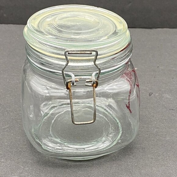 SC State Emblem Glass Jar Snap Lid Palmetto Tree Crescent Moon Storage Tea‎ - Picture 4 of 9